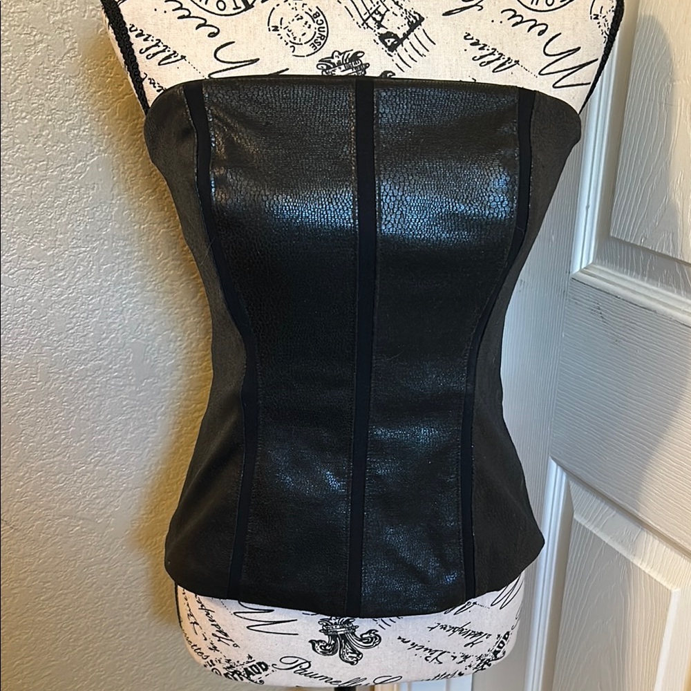 White House Black Market Shimmering Black Camisole